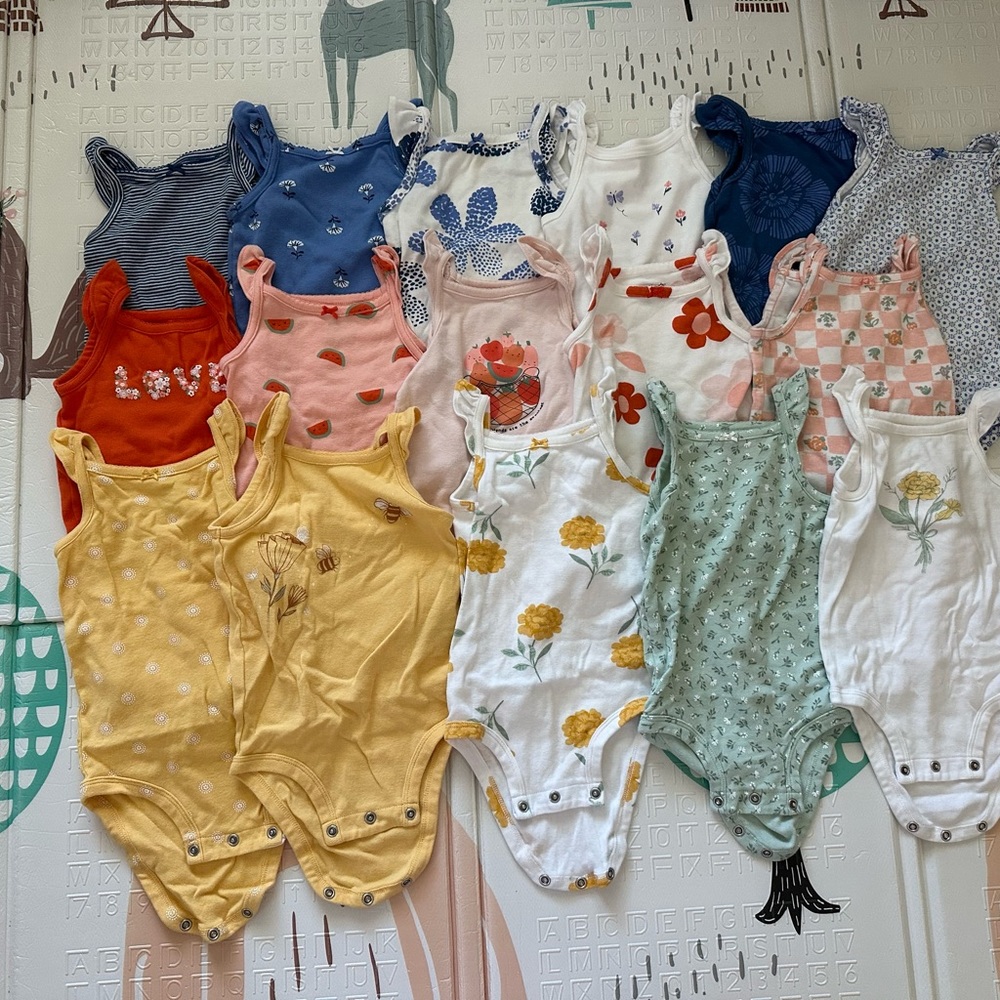 Baby Girl Carter's Tank Sleeveless Bodysuits Onesies